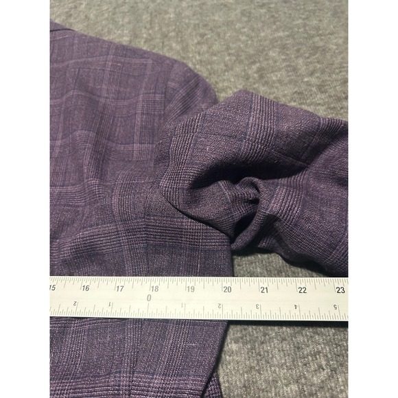 Ted baker suit Karl sport blazer modern size 40R windowpane purple new unlined - Picture 7 of 13